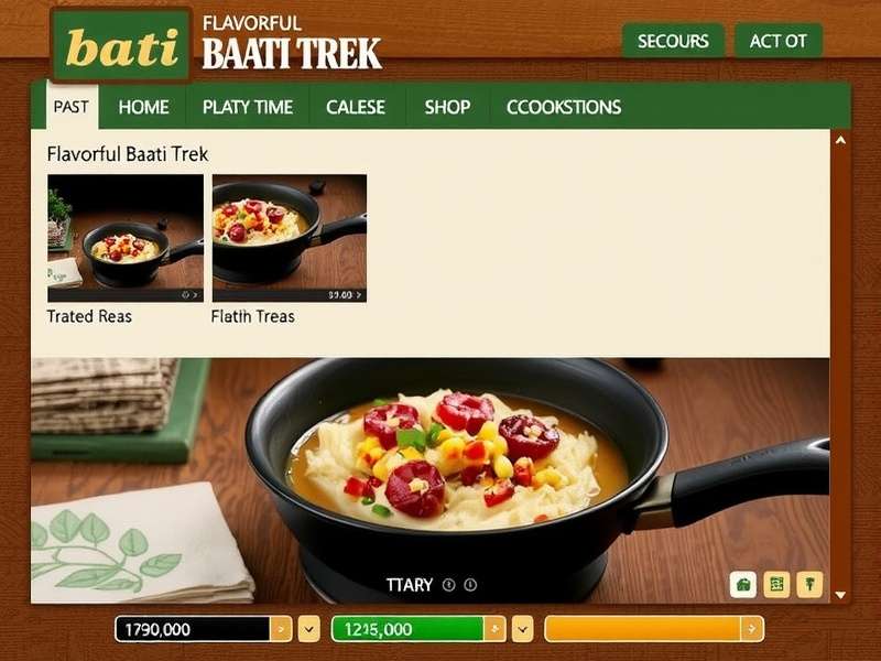 Flavorful Baati Trek cooking interface